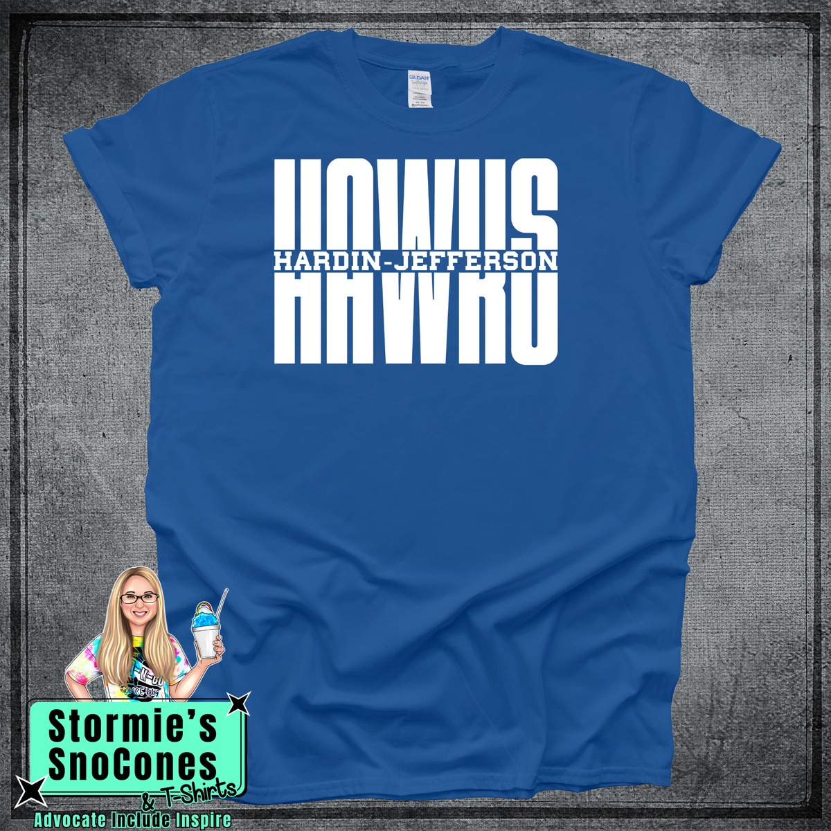 Hawks HJ Split Fall Field day/Homecoming - Dryblend or Dryfit - Short Sleeve Blue Shirt