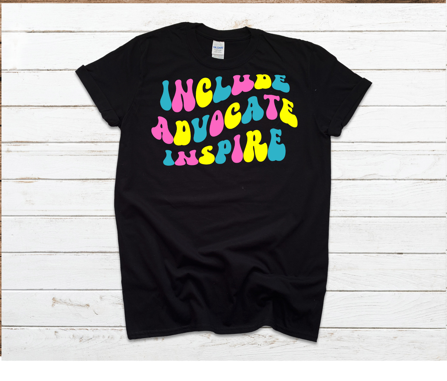 Include Advocate Inspire We Can Crew Tag Line Shirt