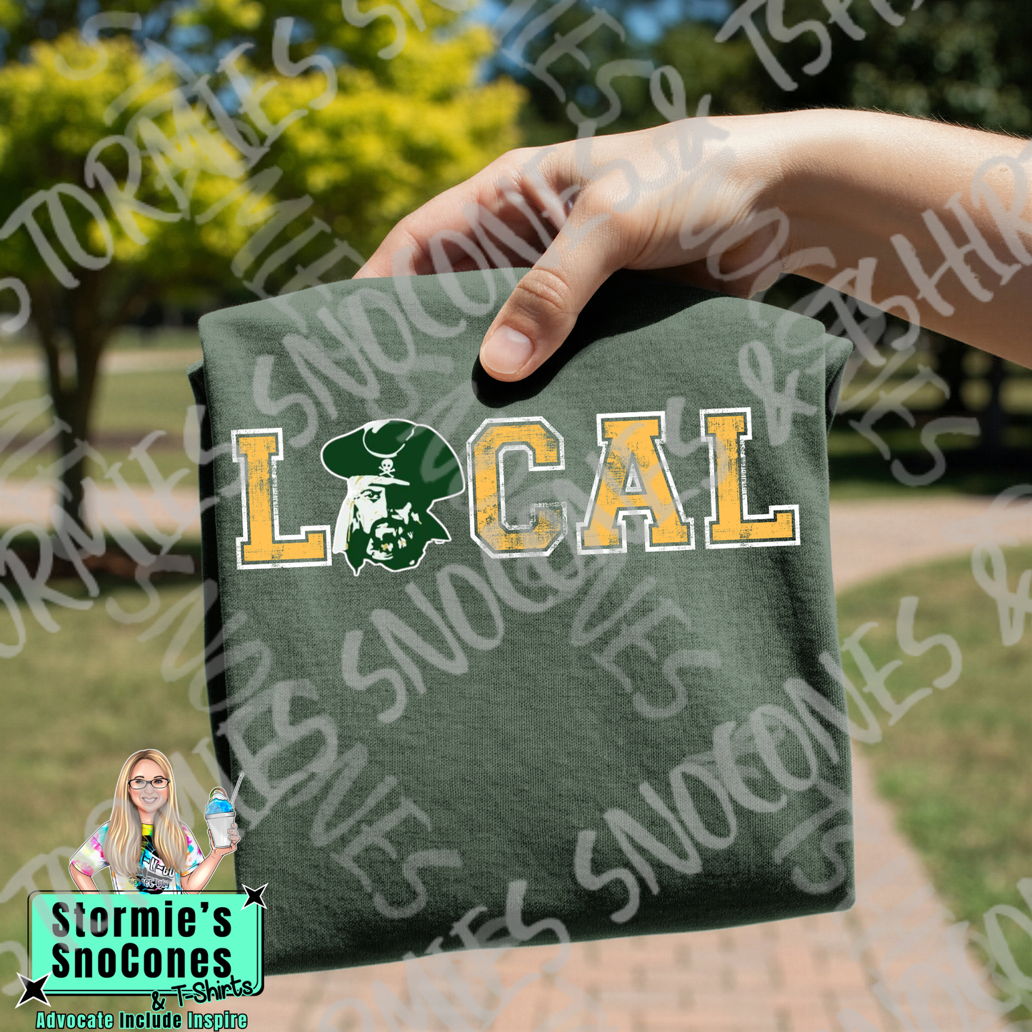 East Chambers Buccaneers Logo Local Forest Green Gildan Comfort Colors Bella Canvas Shirt