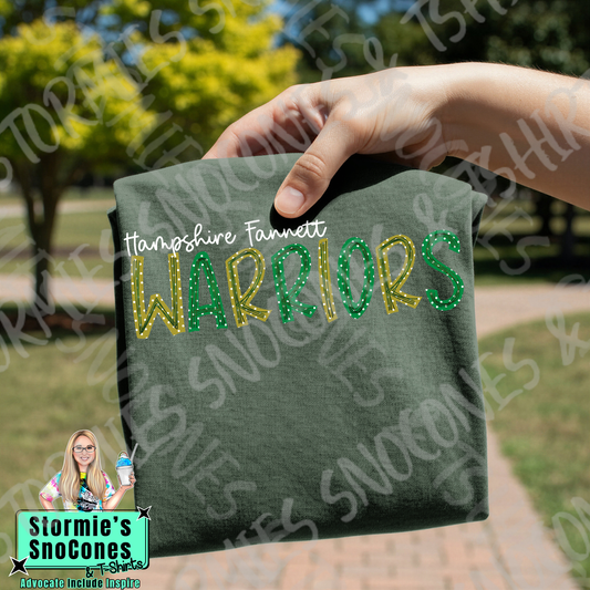 Legacy Christian Academy Warriors Polka Dot Doodle Forest Green Gildan Comfort Colors Bella Canvas Shirt