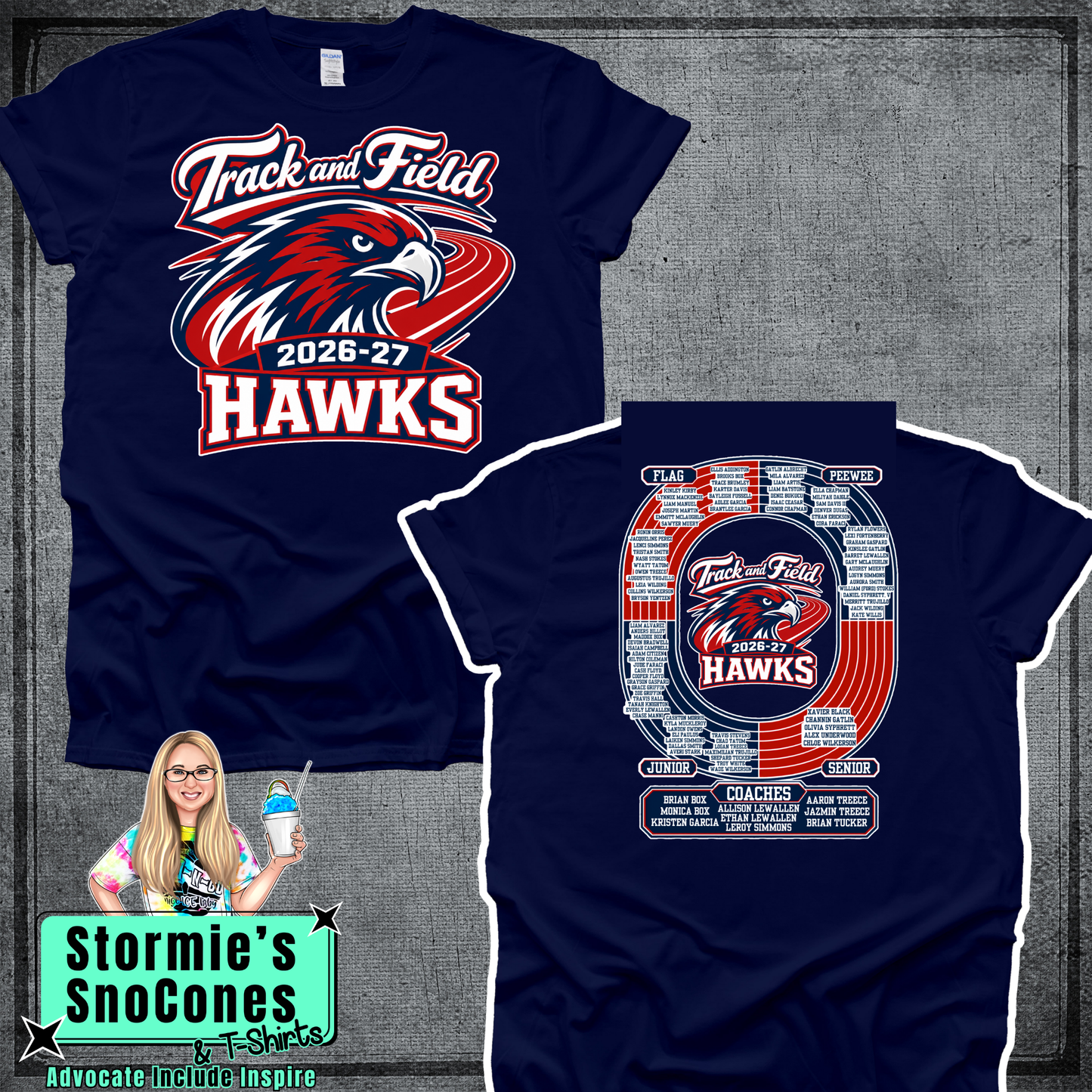 Hawks Track & Field 2026-27 Navy Shirt