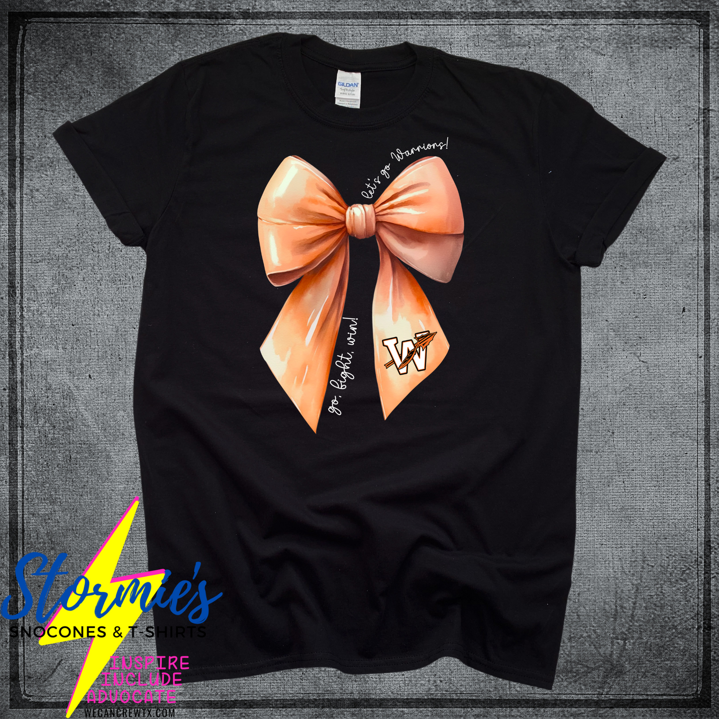 Warren Warriors Coquette Bow Black Shirt