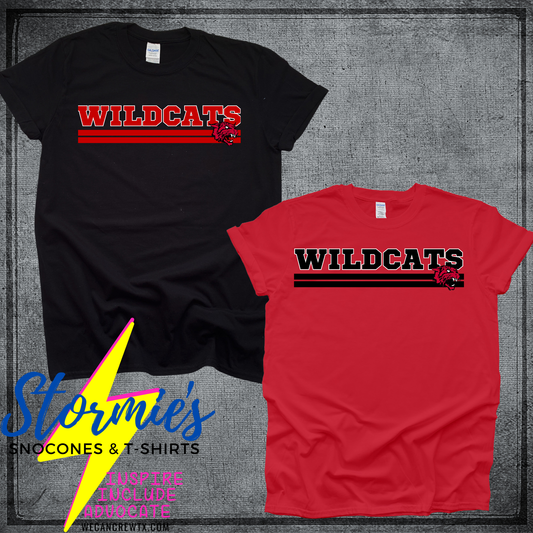 Kirbyville Wildcats Lines Logo Shirt