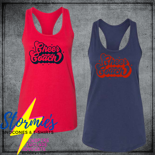 Hawks Cheer Coach Bella Racer Back Tank Top