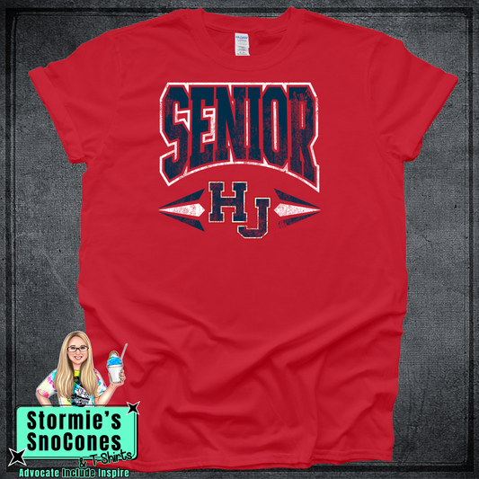 Hardin-Jefferson High School Grade Level Spirit SENIOR Red Tshirt