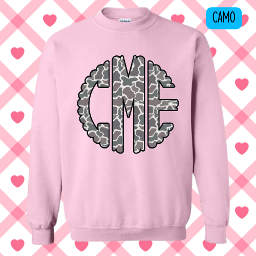 Custom Monogram Initials Sweatshirt