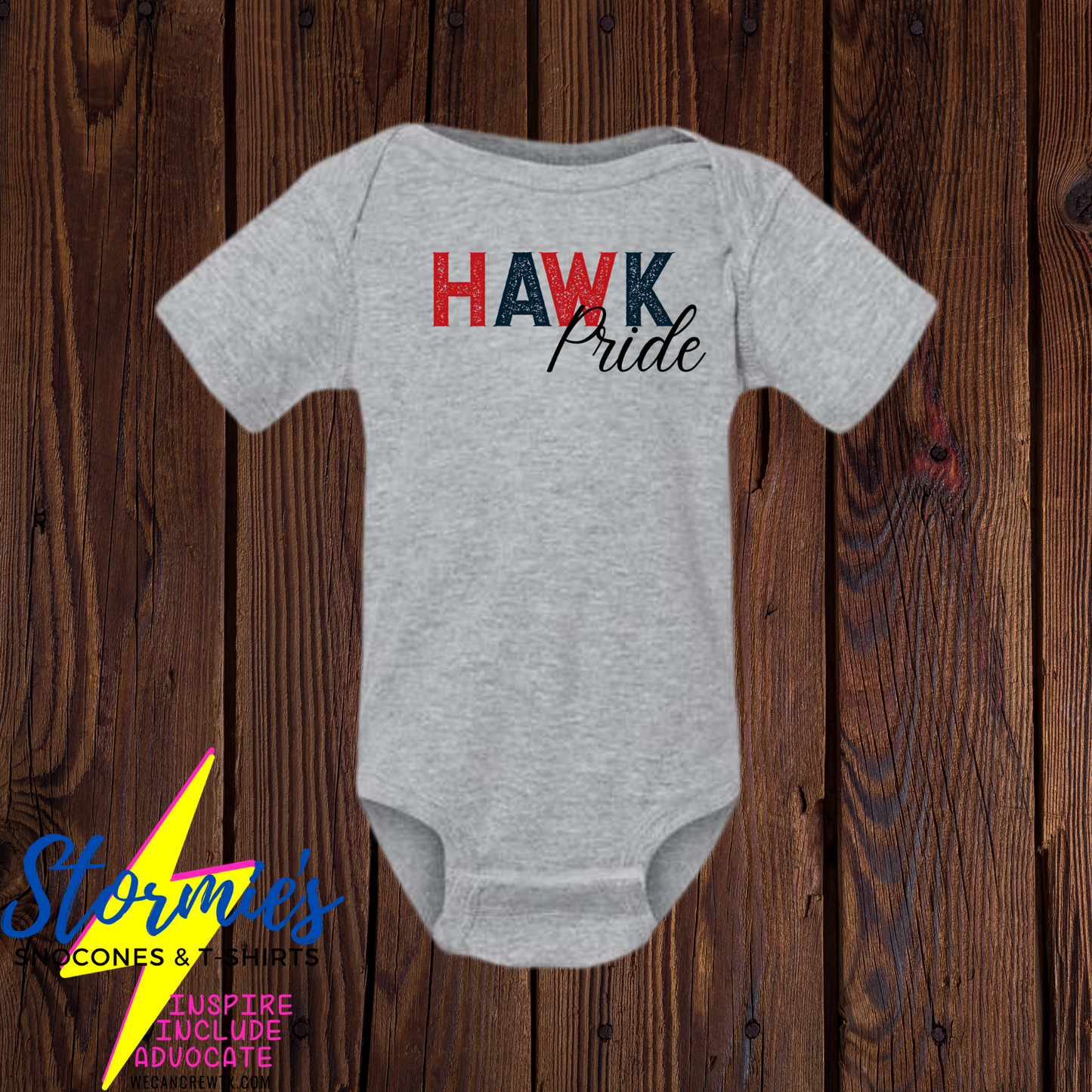 Hawk Pride Gray Infant Bodysuit