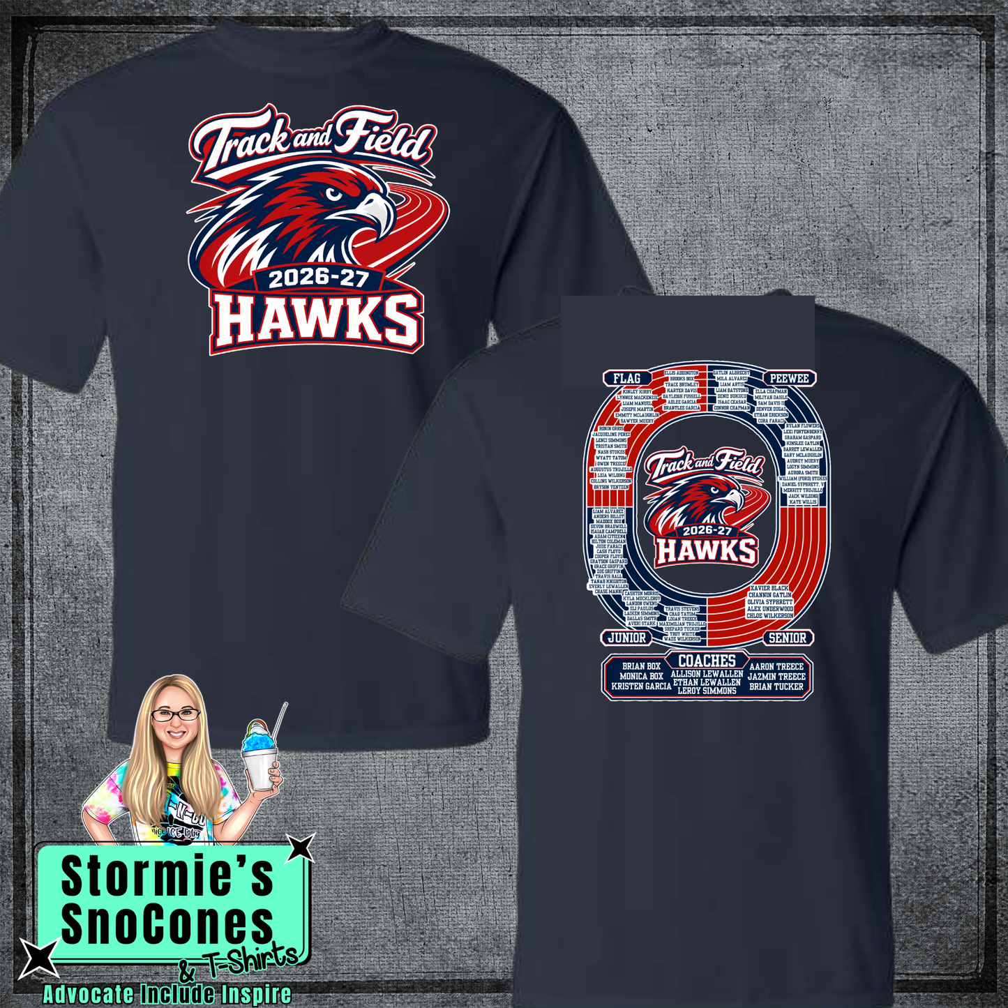 Hawks Track & Field 2026-27 Navy Dry Fit Shirt
