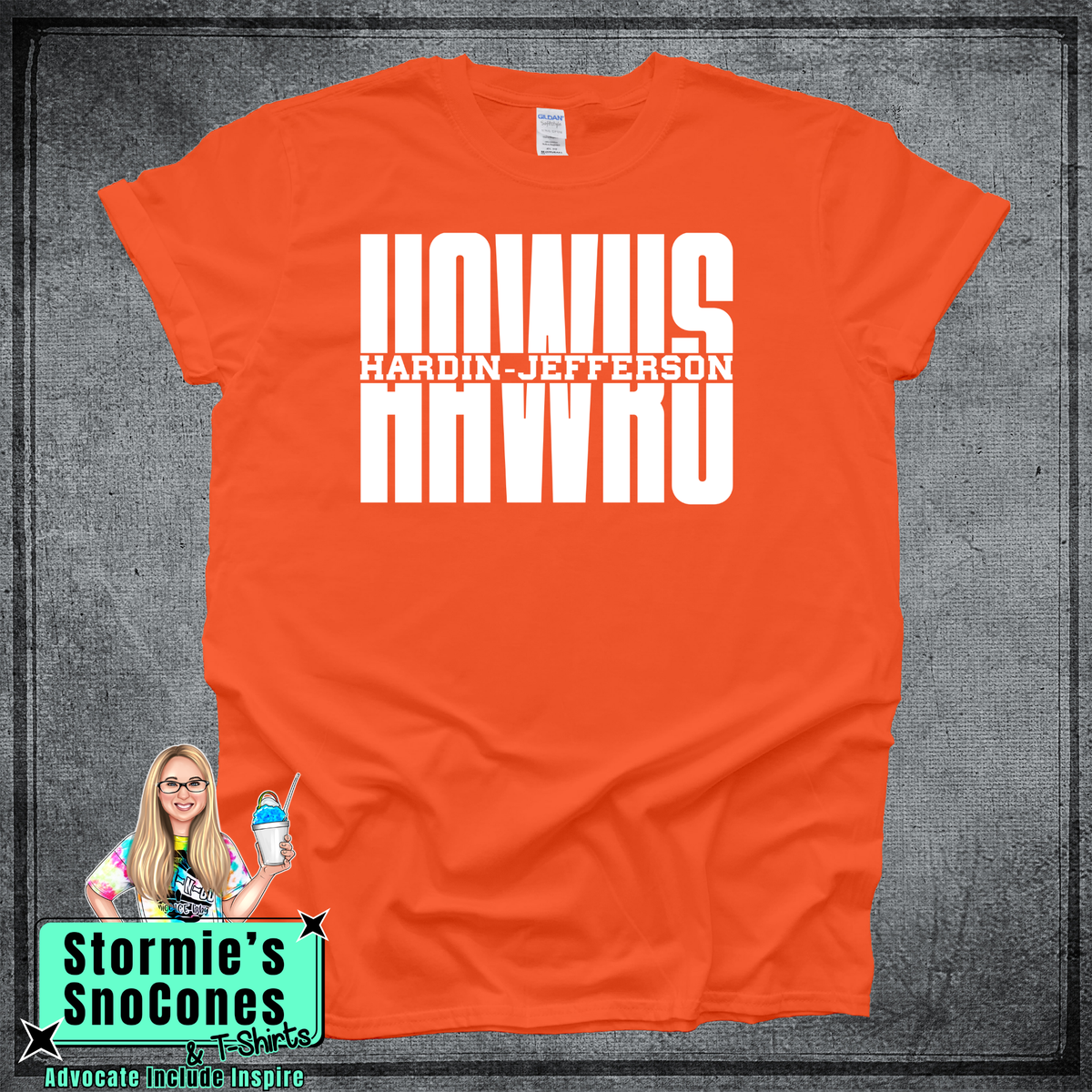 Hawks HJ Split Fall Field day/Homecoming - Dryblend or Dryfit - Short Sleeve Orange Shirt