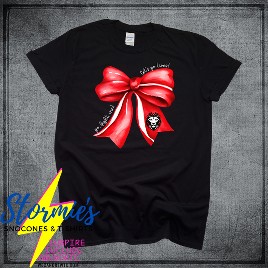 Kountze Lions Coquette Bow Black Shirt