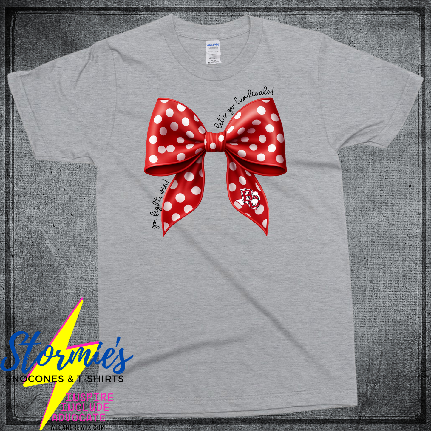 Bridge City Cardinals Coquette Bow Shirt