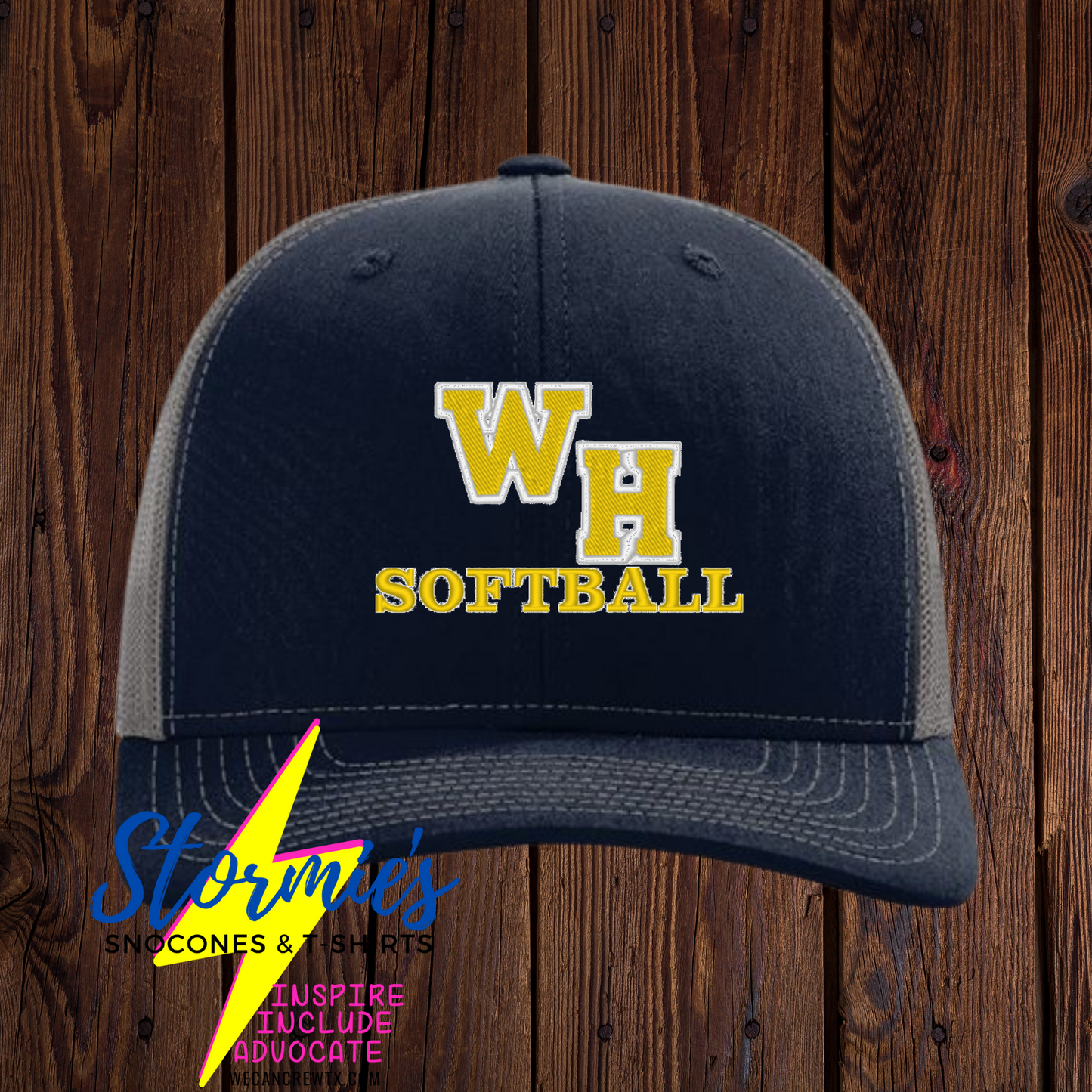 West Hardin Lady Oilers Richardson Mesh Back Embroidered Hat Navy/Charcoal - PICK UP ONLY