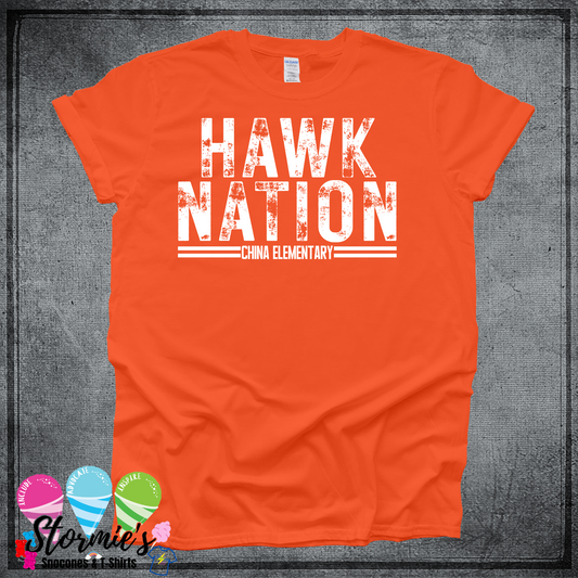 Hawk Nation - China Elementary- Water Day 2025 Shirt Orange