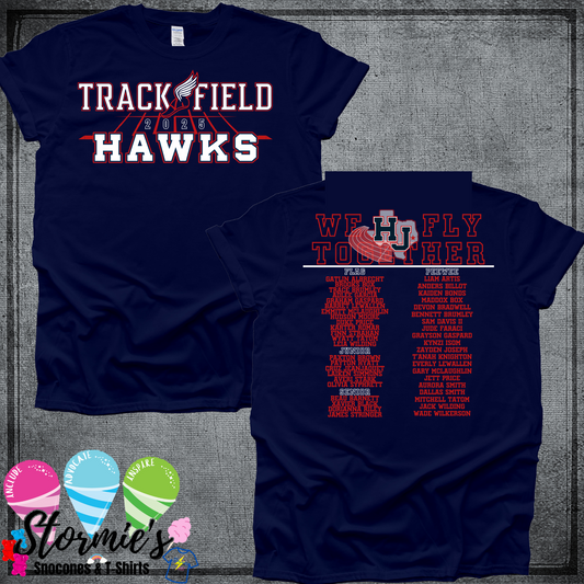 Hawks Track & Field 2025 Navy Shirt