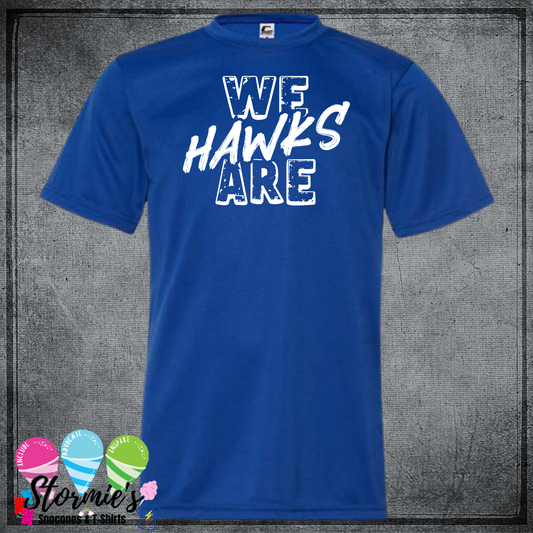 3rd & 7th Grade - We Are Hawks  - China Elementary- Sour Lake Elementary Color Wars/Field Day 2025 Shirt Blue DRY FIT