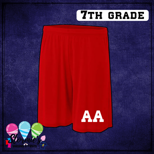 HJ Athletics Uniform SHORT ONLY - RED 7th Grade- DIFFERENT BRAND THAN AUGUST SALE