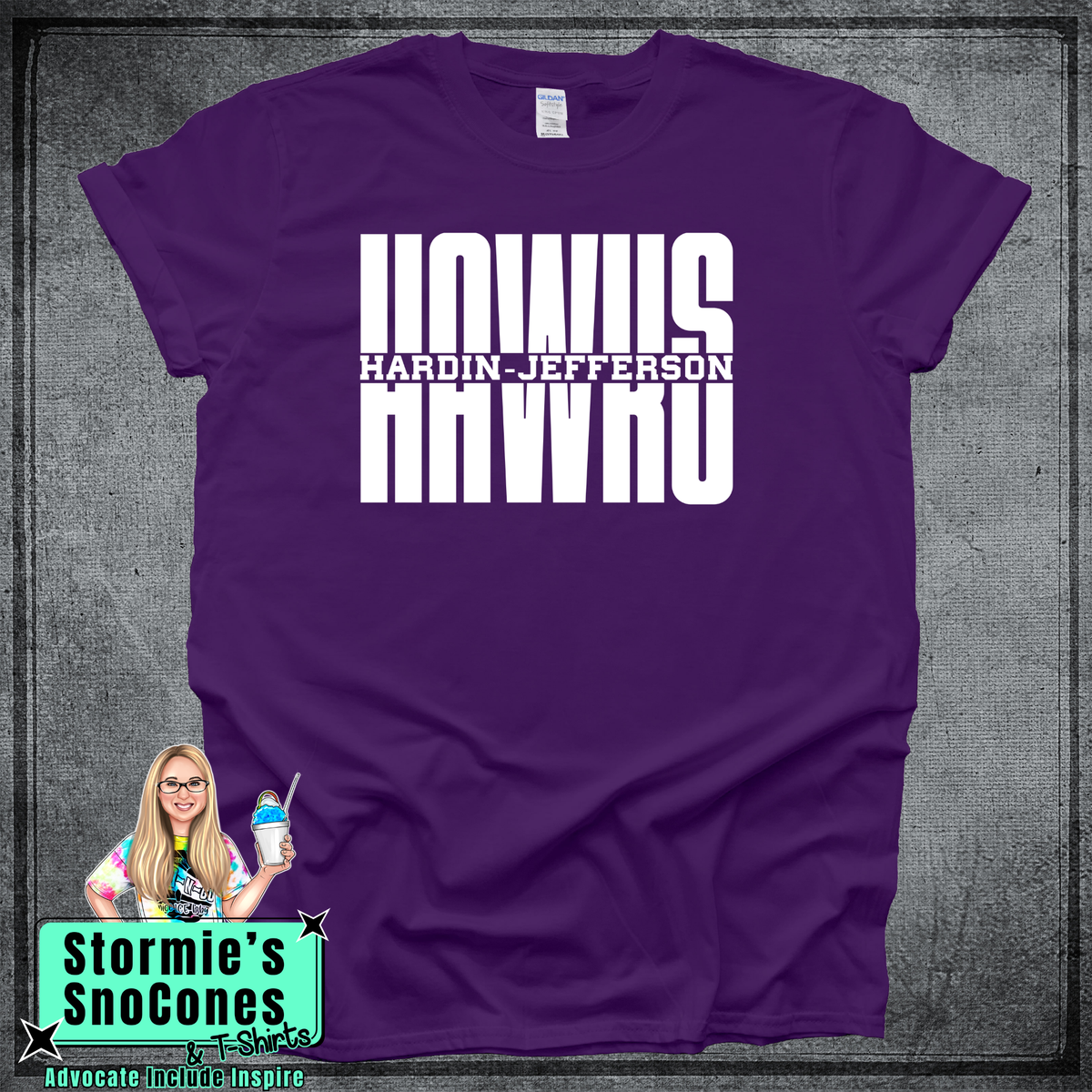 Hawks HJ Split Fall Field day/Homecoming - Dryblend or Dryfit - Short Sleeve Purple Shirt