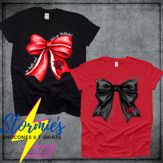 Kirbyville Wildcats Coquette Bow Shirt