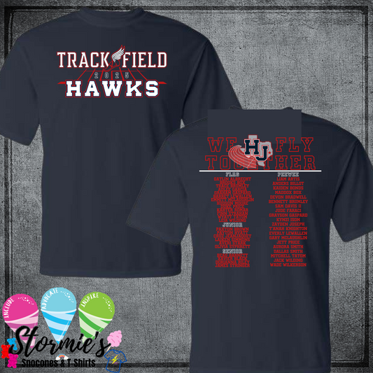 Hawks Track & Field 2025 Navy Dry Fit Shirt