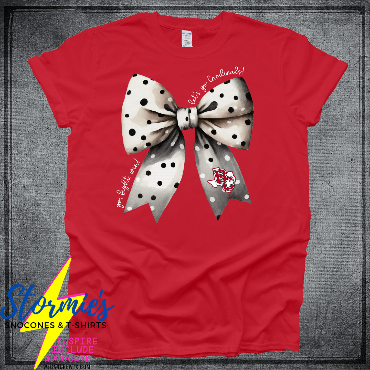 Bridge City Cardinals Coquette Bow Shirt