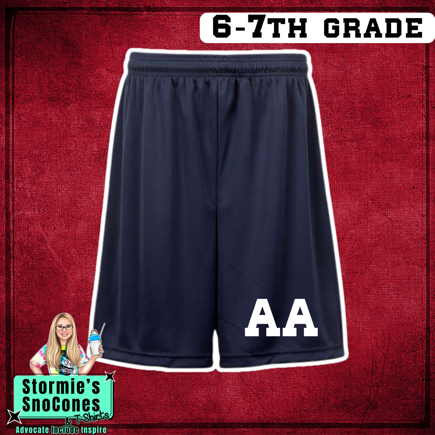 HJ Athletics Uniform SHORT ONLY - NAVY 6-7th Grade - 2026 PREORDER ETA END OF JULY