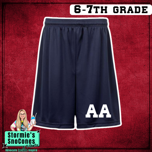 HJ Athletics Uniform SHORT ONLY - NAVY 6-7th Grade - 2026 PREORDER ETA END OF JULY