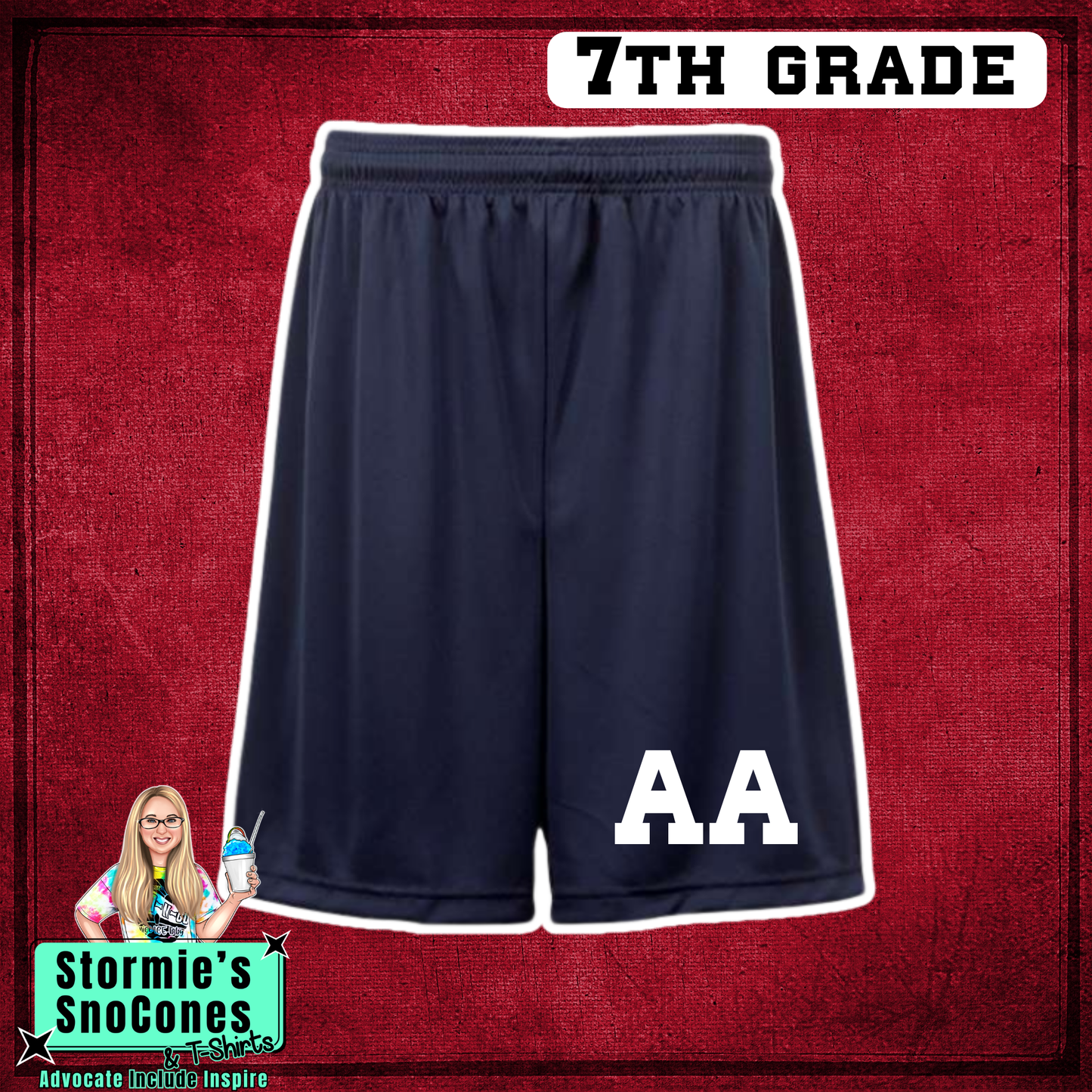 HJ Athletics Uniform SHORT ONLY - NAVY 7th Grade - 2026 PREORDER