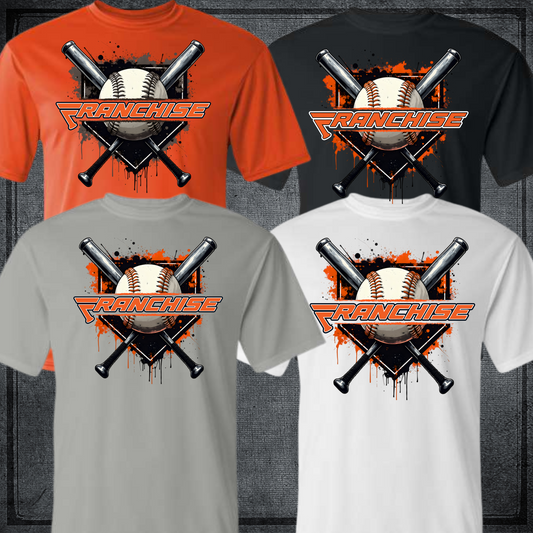 Franchise Baseball Bats & Ball DRY FIT Shirt