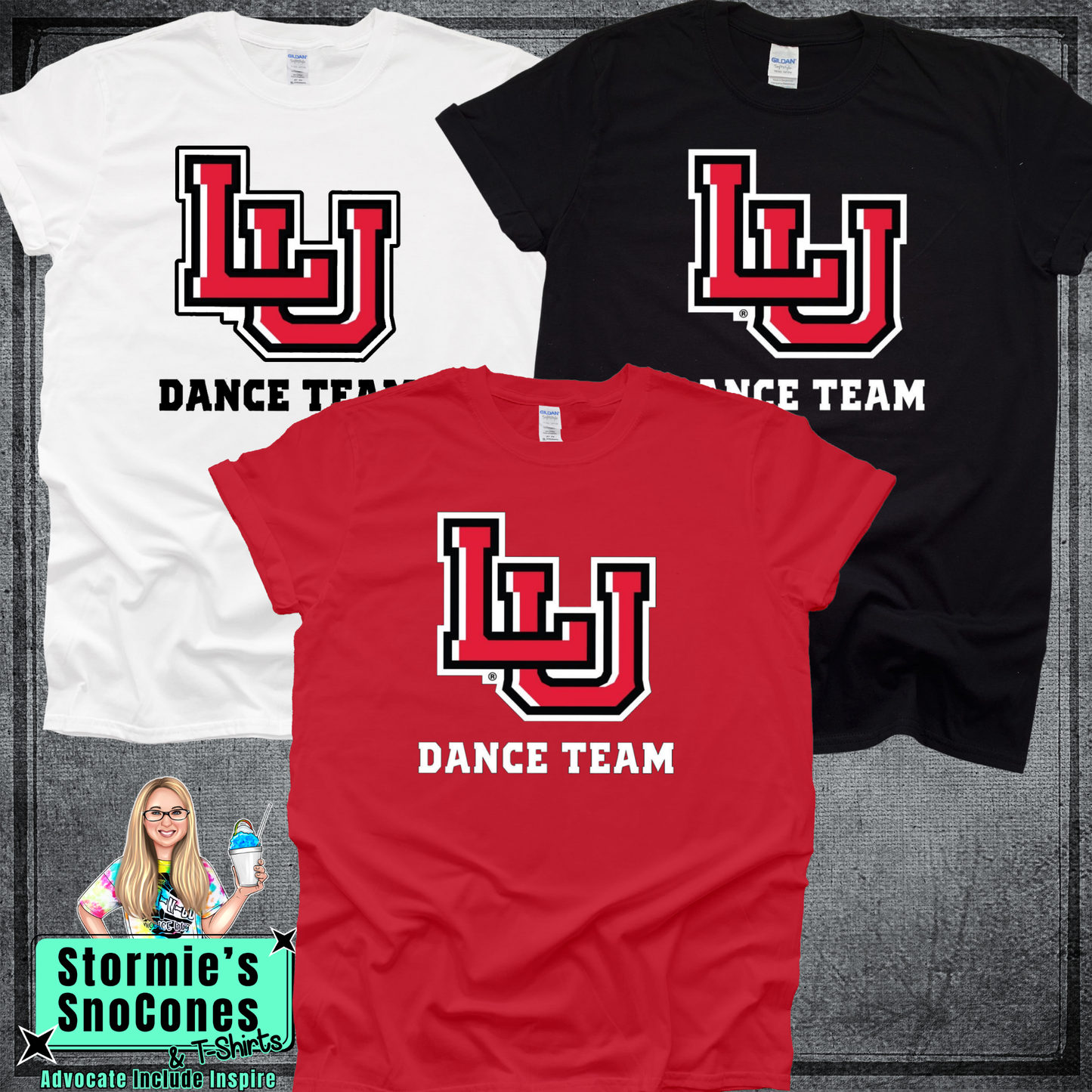 LUDT Lamar University Dance Team Logo Gildan Comfort Colors Dryfit Shirt