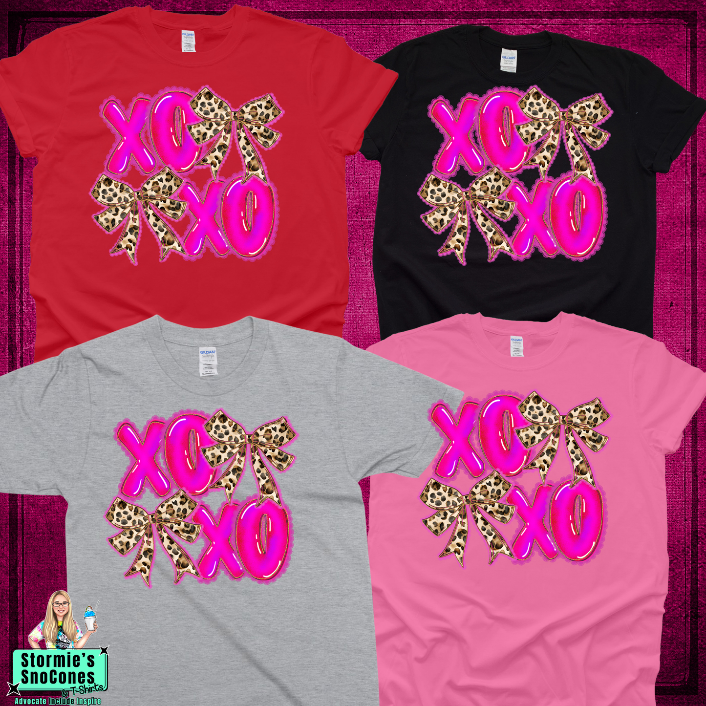 XOXO Bows Valentines Tshirt