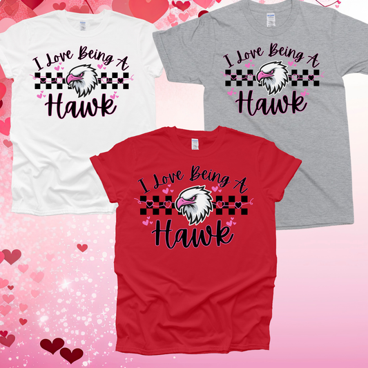 HJ I Love Being A Hawk Checkered Valentine's Day Shirt