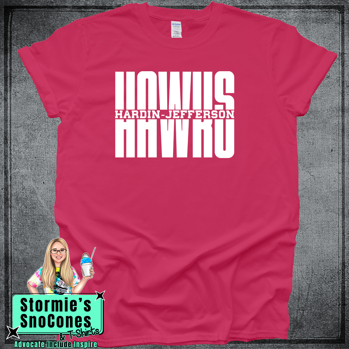 Hawks HJ Split Fall Field day/Homecoming - Dryblend or Dryfit - Short Sleeve Pink Shirt