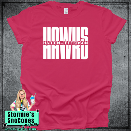 Hawks HJ Split Fall Field day/Homecoming - Dryblend or Dryfit - Short Sleeve Pink Shirt