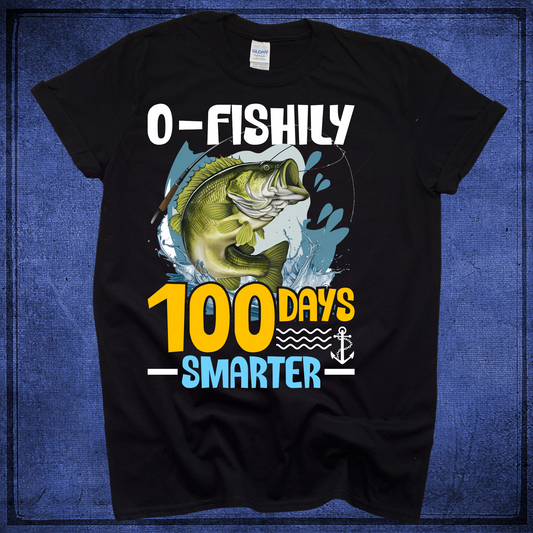 Fish -100 Days of School - Black Shirt