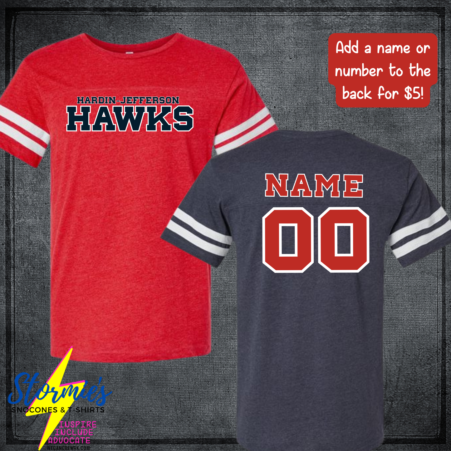 Custom HJ Hawks Football Shirt