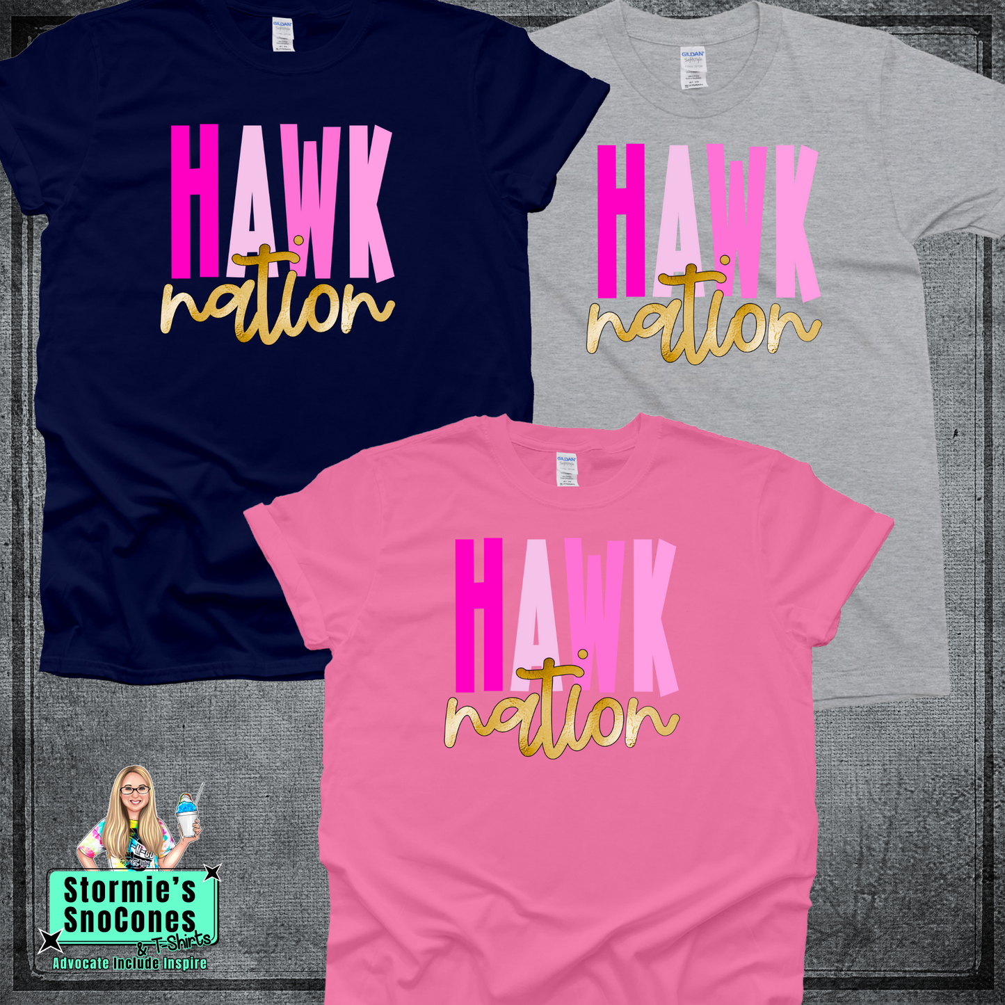 Hawks Nation Pink Out Tshirt