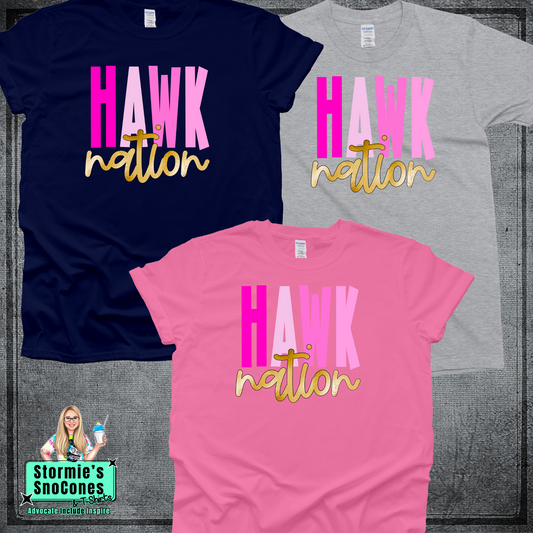 Hawks Nation Pink Out Tshirt