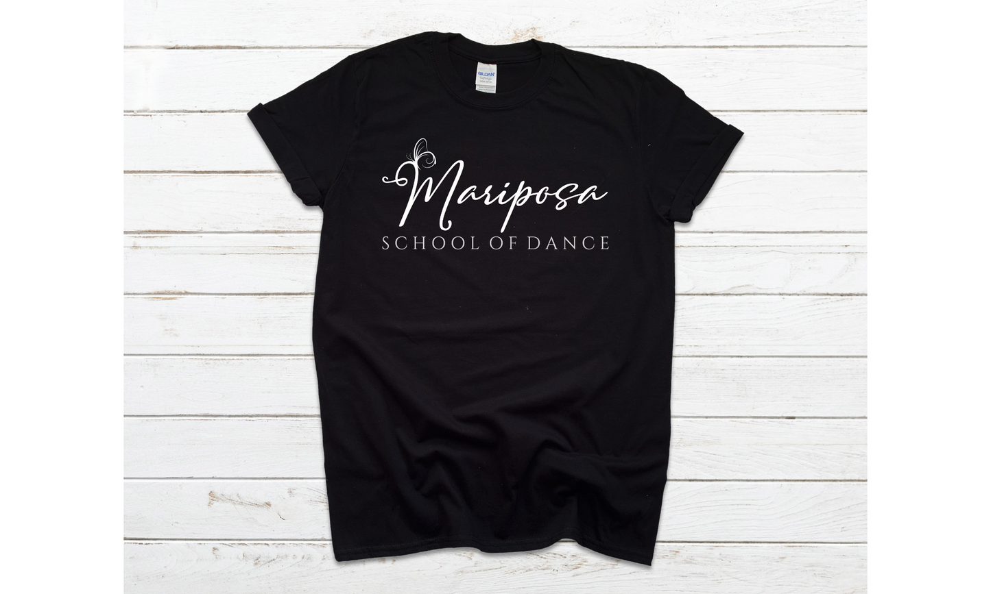 Mariposa School of Dance Cotton & Softstyle Black Shirt Fundraiser