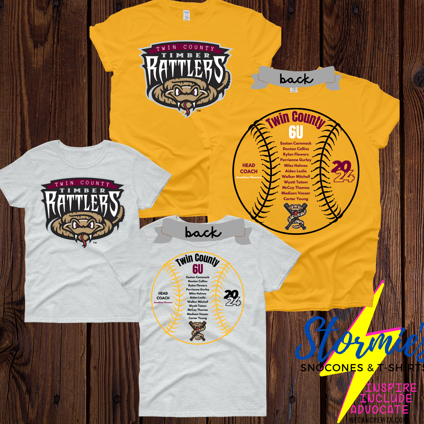 Timber Rattlers Twin County Instructional 6U Shirt 2024