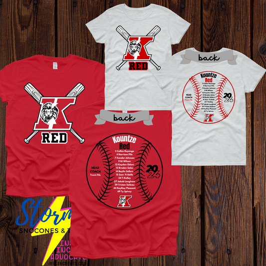 Kountze Red 2024 Baseball Shirt