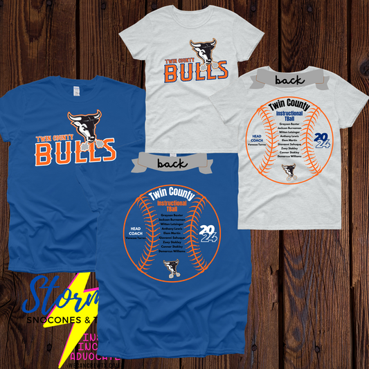 Bulls Instructional Tball Twin County 2024 Shirt