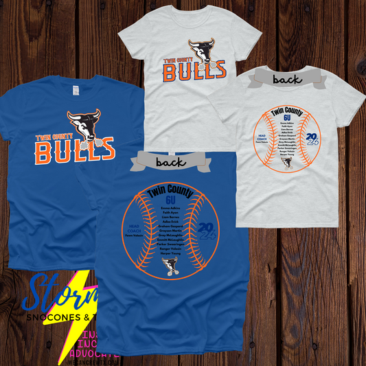 Bulls 6U Twin County 2024 Shirt