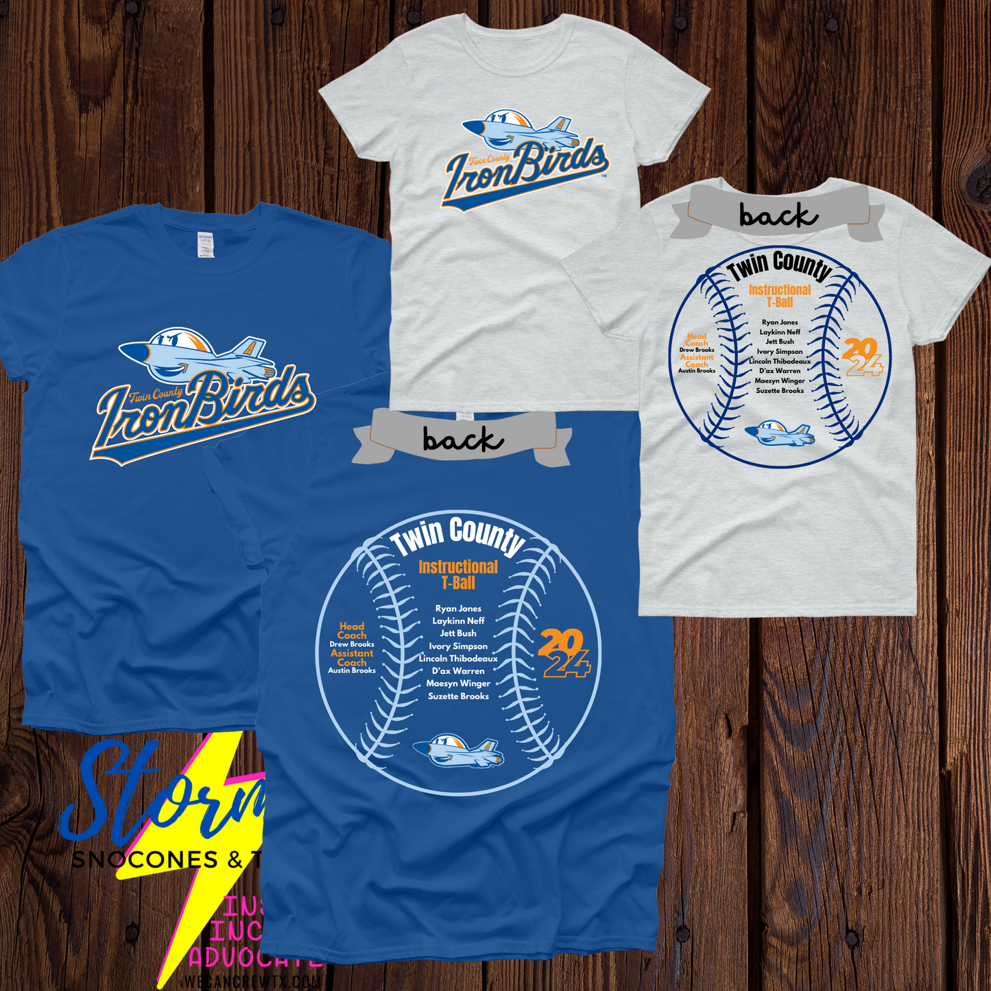 Ironbirds Instructional Tball Twin County 2024 Shirt