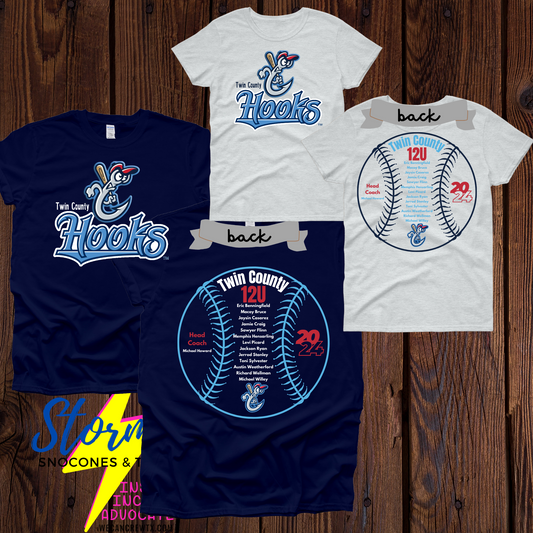 Hooks 12U Twin County 2024 Shirt