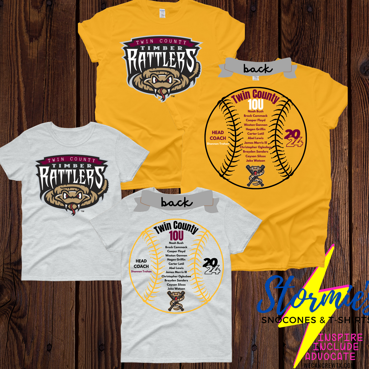 Timber Rattlers Twin County 10U Shirt 2024