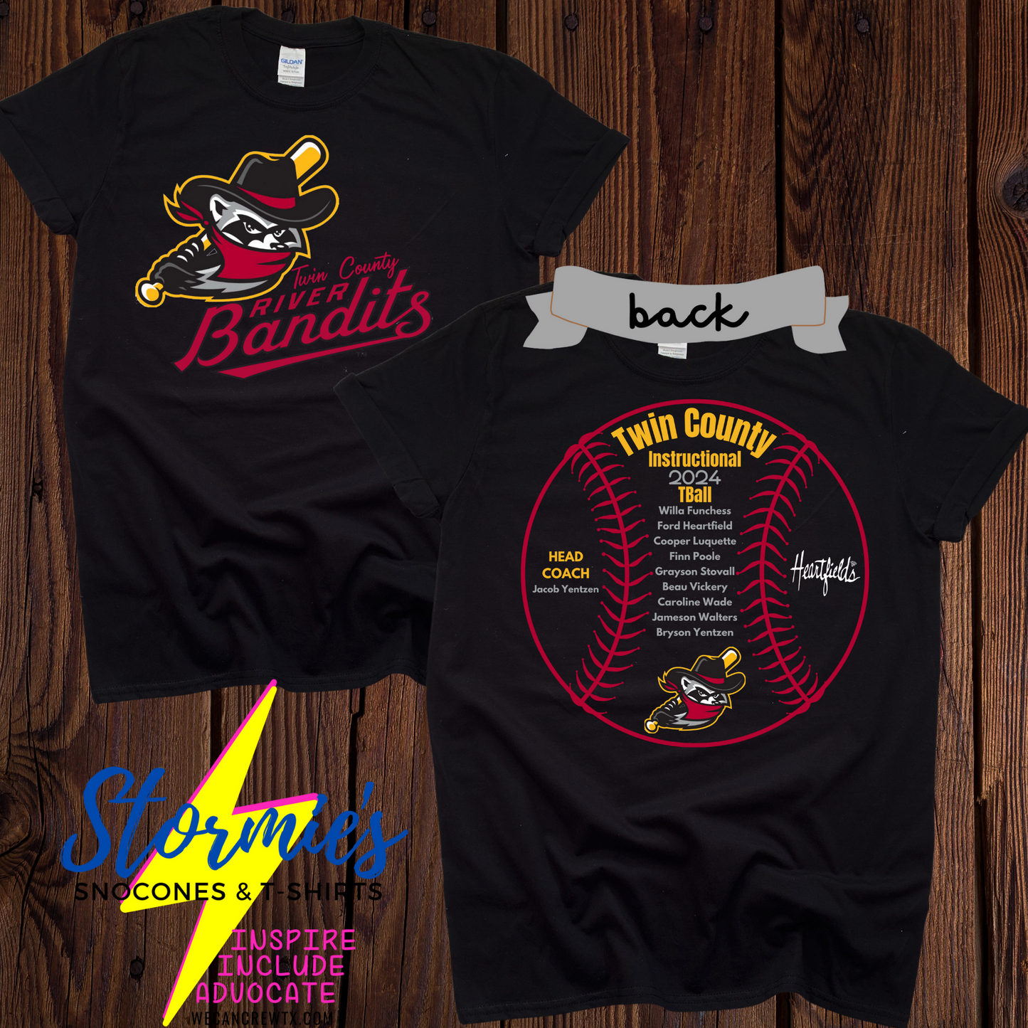 River Bandits Twin County Instructional Tball Shirt 2024