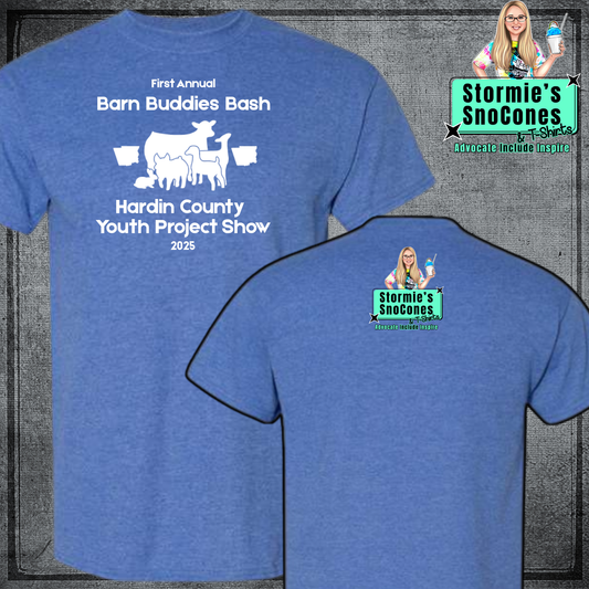 Hardin County Youth Project Show Barn Buddies Bash 2025 Heather Royal Blue Tshirt