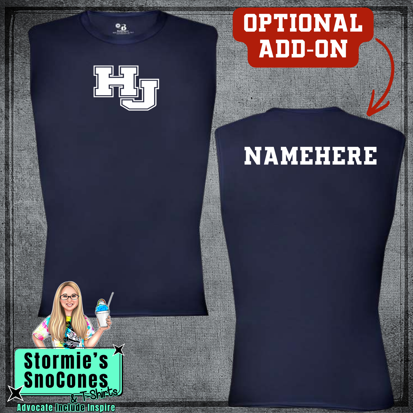 HJ Custom Name Compression Sleeveless Top