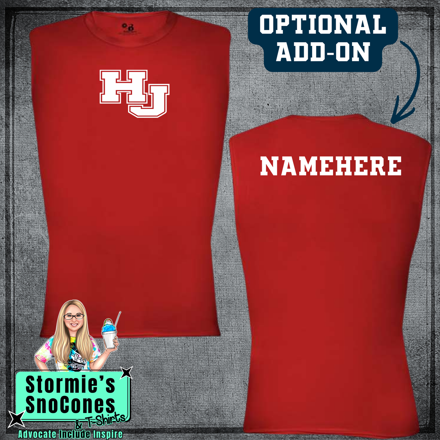 HJ Custom Name Compression Sleeveless Top