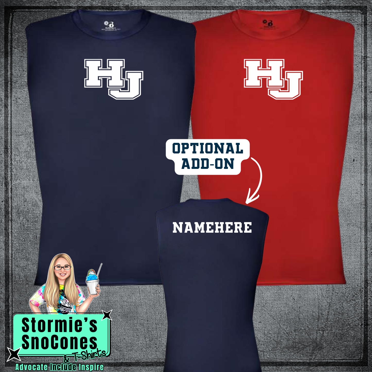 HJ Custom Name Compression Sleeveless Top
